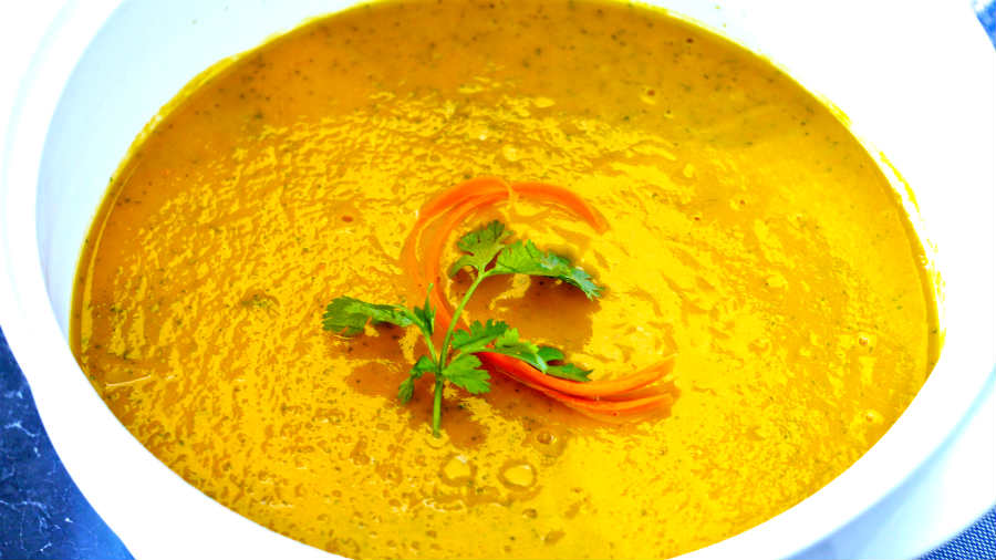 carrot, coriander, soup, vegan