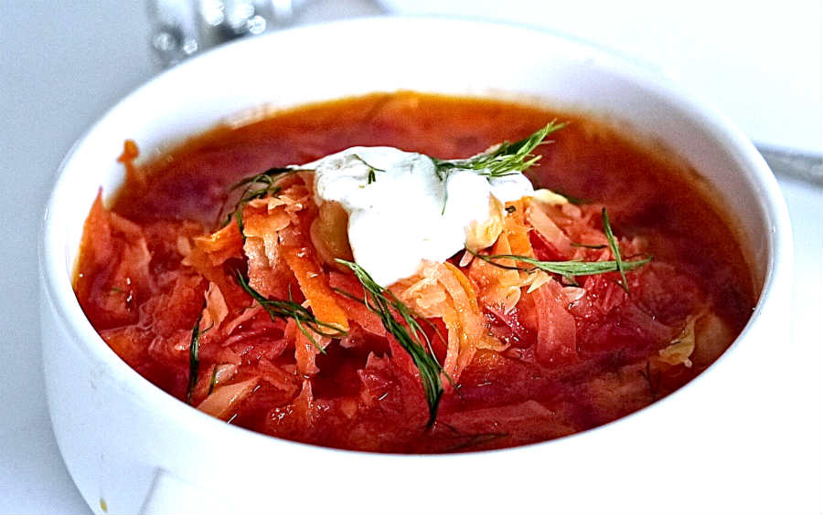 Ukrainian borscht, vegetarian