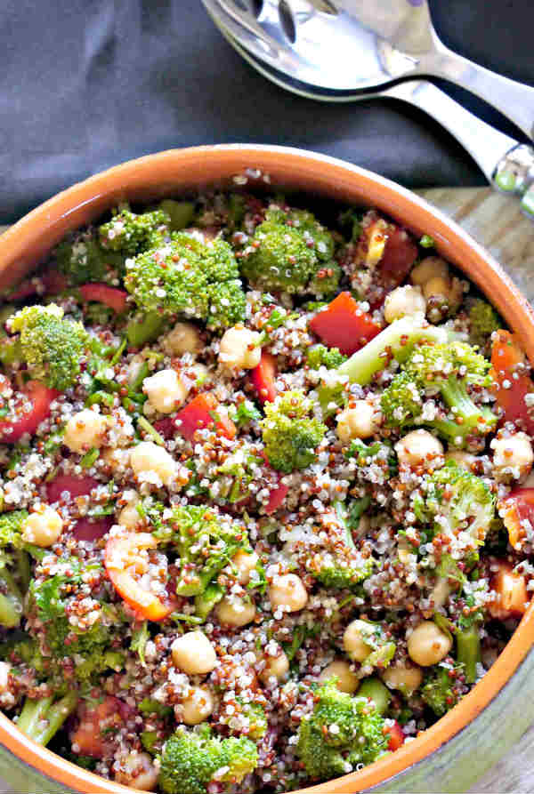 Broccoli and Chickpea Quinoa Salad