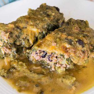 Beef and Black Bean Enchilada Kale Rolls