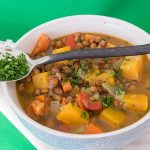 vegan, lentil, butternut, squash, soup