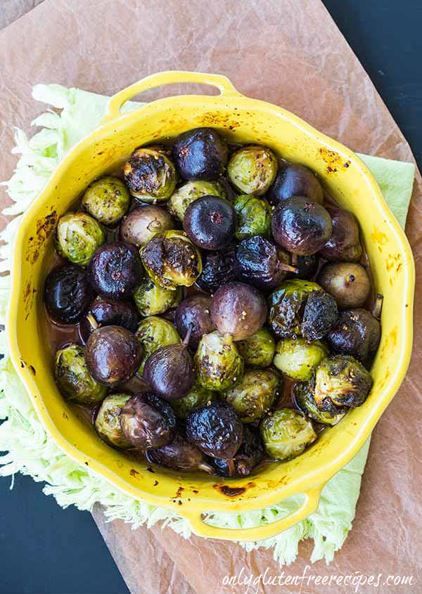 Roasted Brussel Sprouts with Fresh Figs