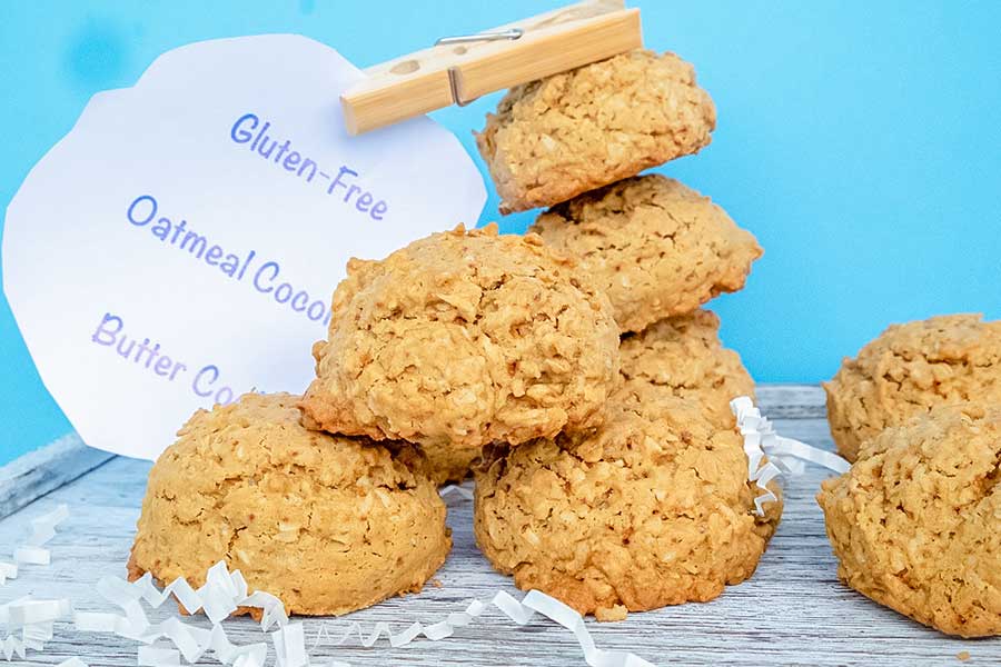 oatmeal coconut butter cookies, gluten free