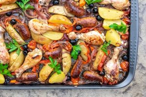 sheet pan chicken dinner