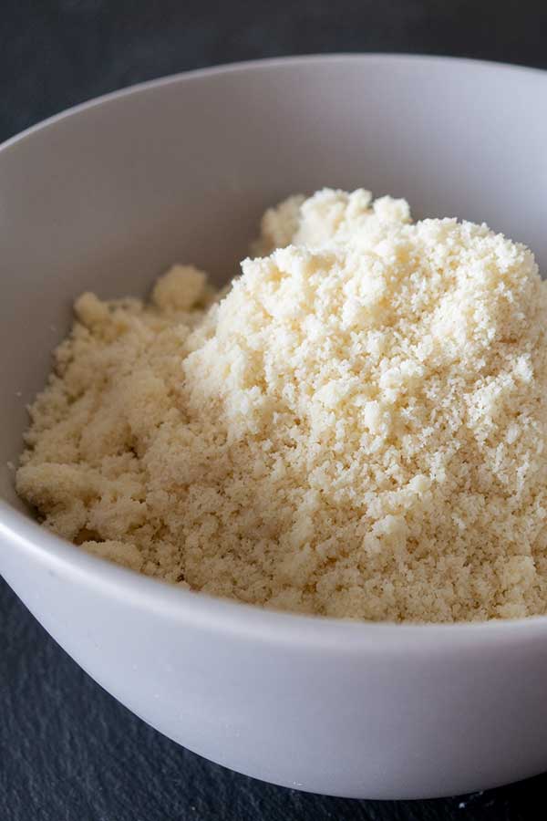 high protein almond flour in a bowl