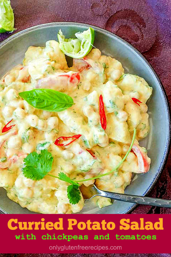 Curried Potato Salad With Chickpeas & Tomatoes