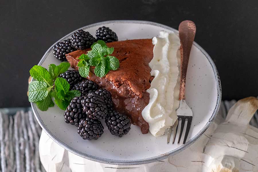 chocolate blackberry pie, gluten free