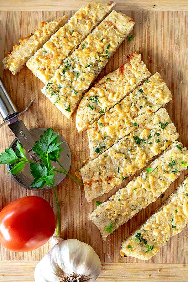 cheese and garlic flatbread, gluten free