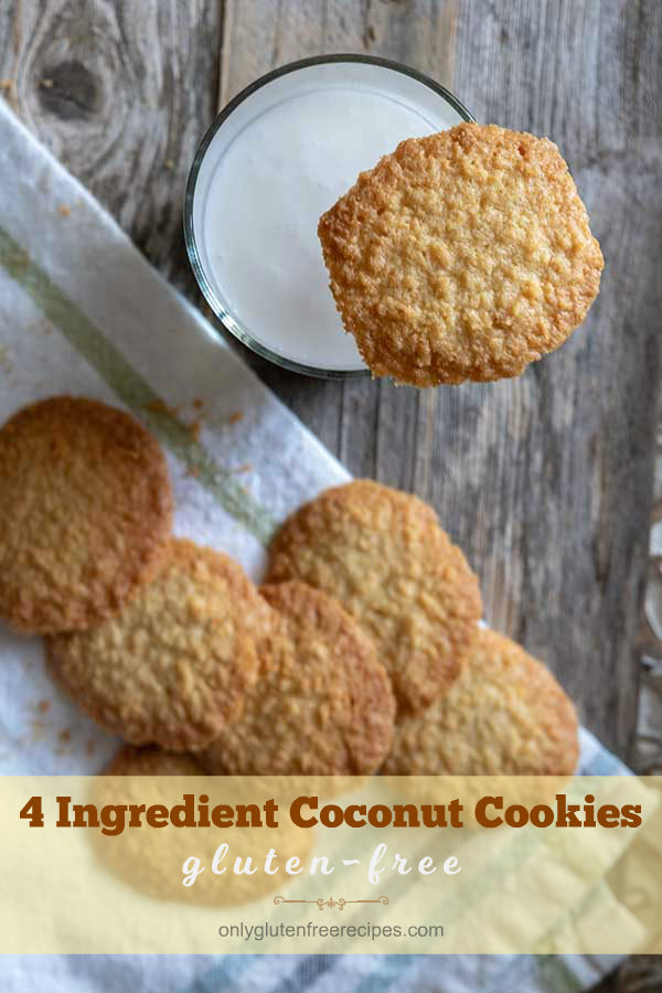 4-Ingredient Gluten-Free Coconut Cookies