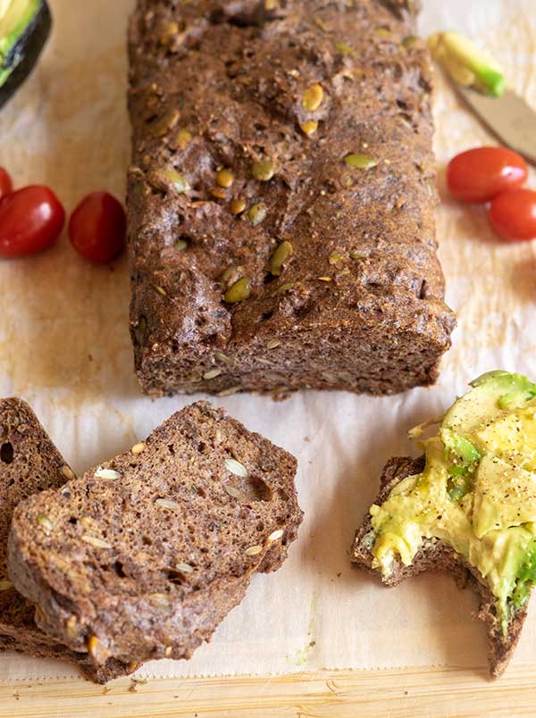 pumpkin seed bread, keto