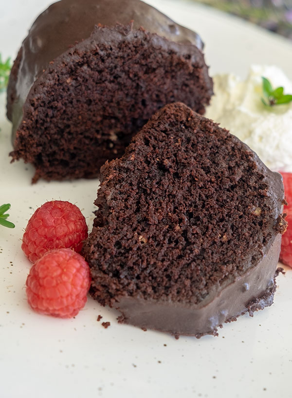 Healthier Gluten-Free Double Chocolate Bundt Cake