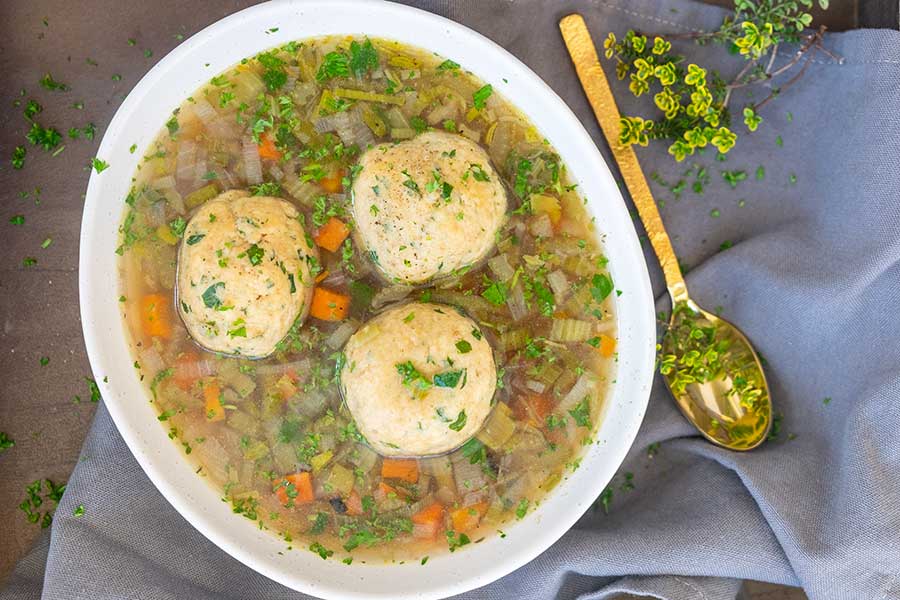 matzo ball soup, gluten free