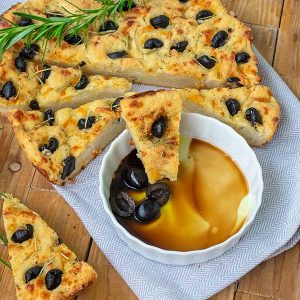 Gluten-Free Cheesy Focaccia With Olives
