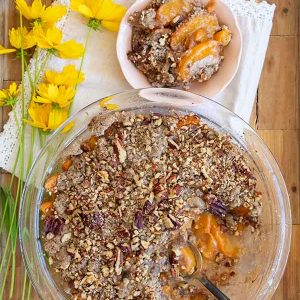 Gluten-Free Apricot Buckwheat Crumble With Pecans