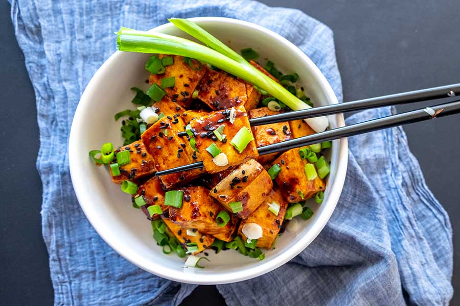 spicy tofu with ginger sauce