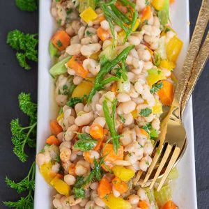 Instant Pot Warm White Bean Salad