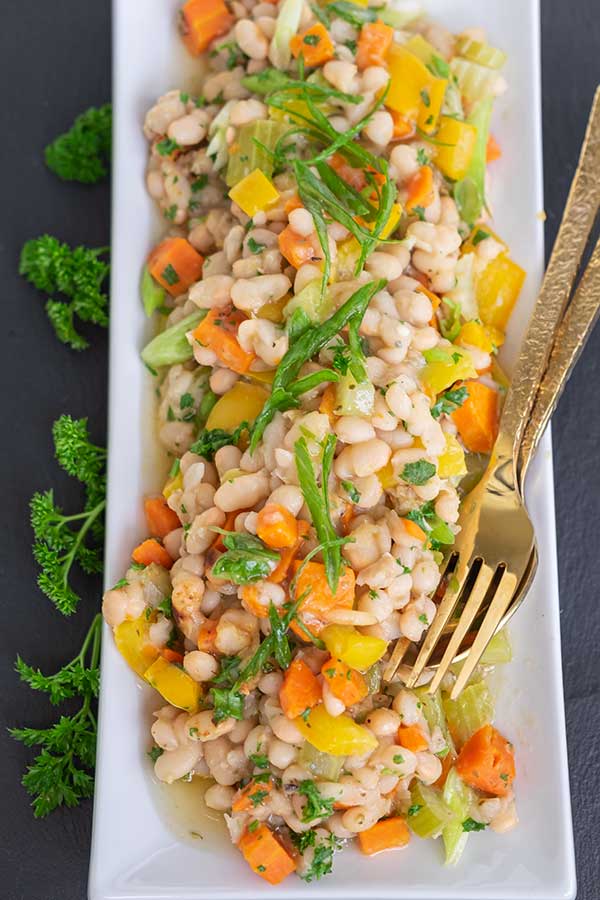 Instant Pot Warm White Bean Salad