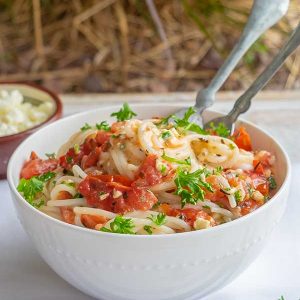 20 Minute Gluten-Free Tomato and Feta Pasta