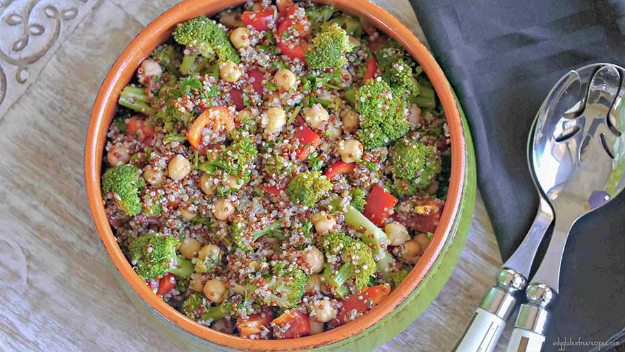 broccoli salad, quinoa
