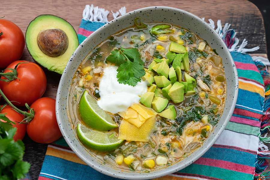 Mexican chicken rice soup, gluten free