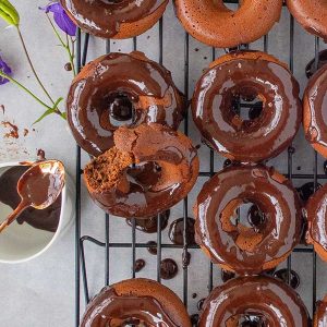 Gluten-Free Baked Chocolate Donuts