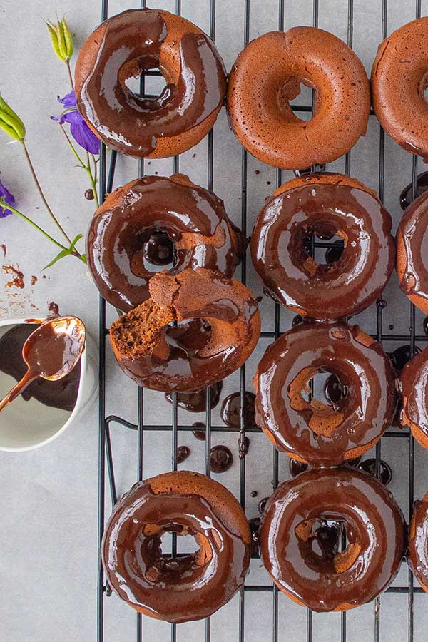 Gluten-Free Baked Chocolate Donuts