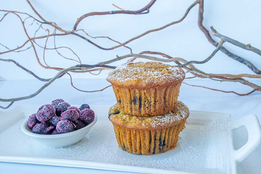 Gluten-Free Blueberry Apple Corn Muffins