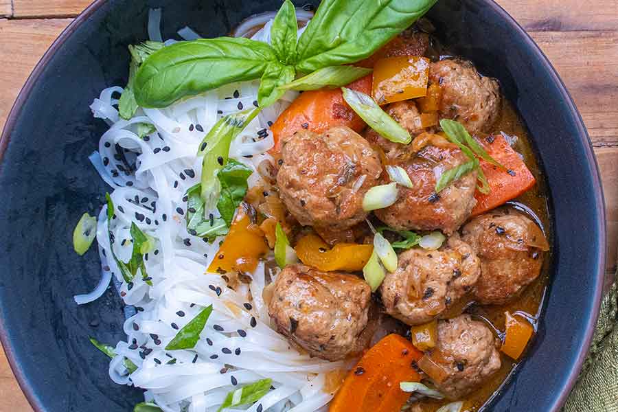 sweet and sour meatballs, gluten free