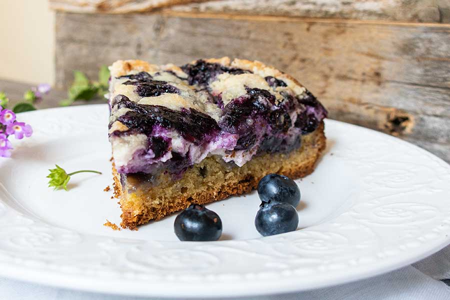 blueberry cream cheese coffee cake, gluten free