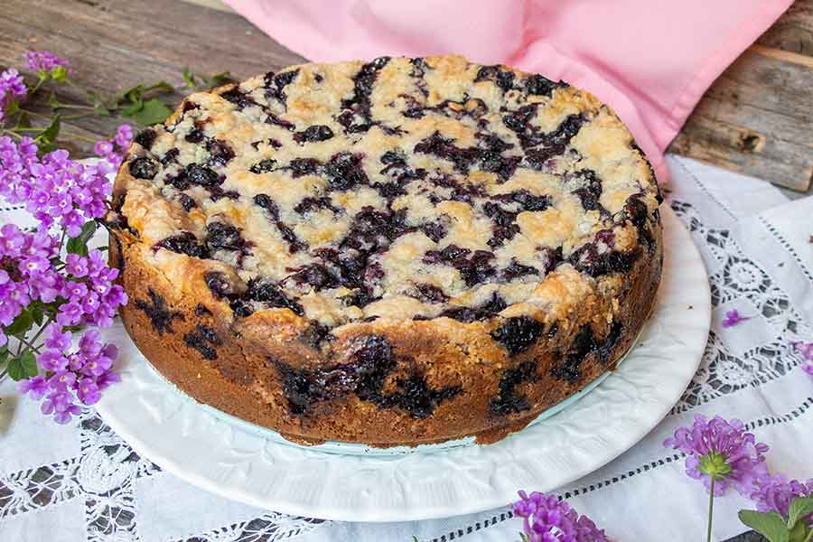 blueberry cream cheese coffee cake, gluten free