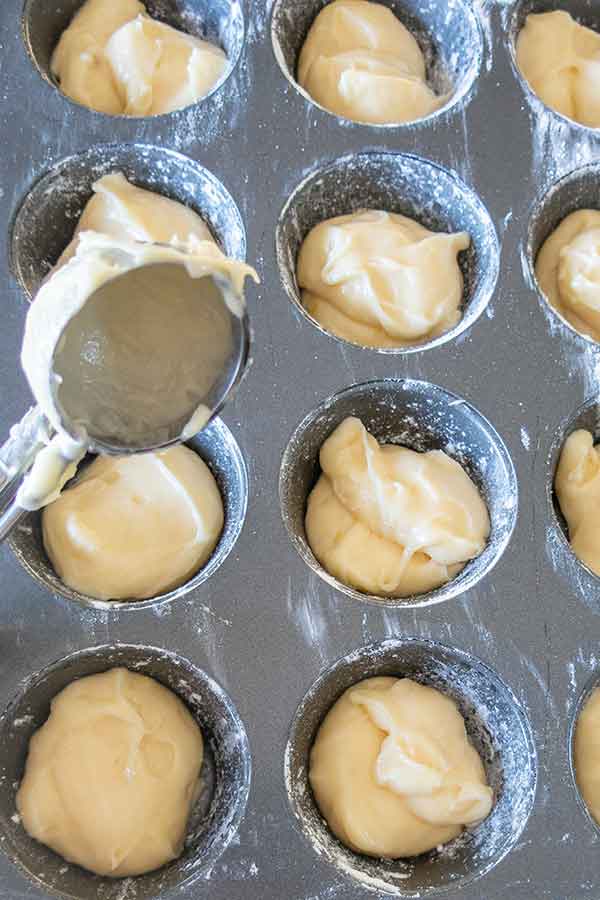 lemon cakes in a pan