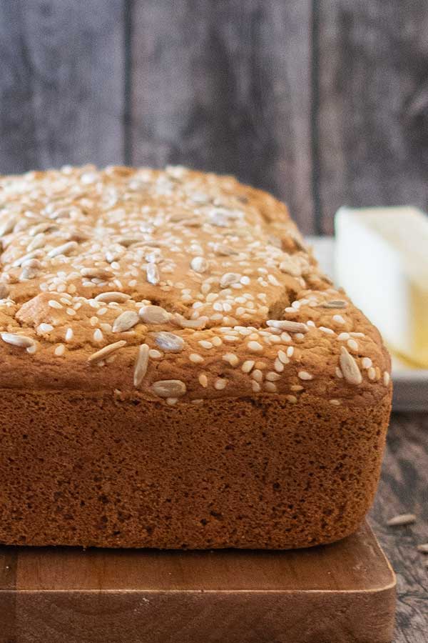 multi-seed oat flour bread, gluten-free