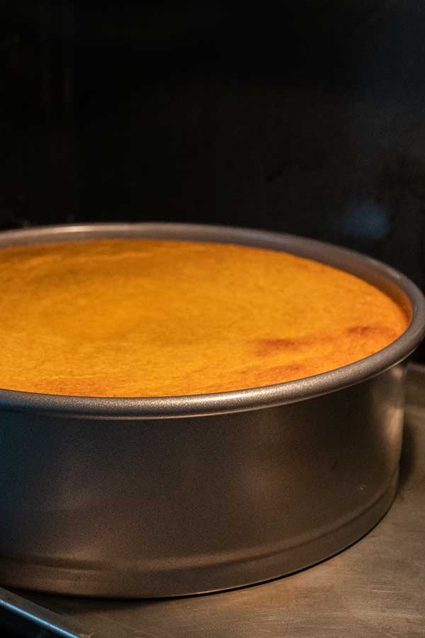 baked pumpkin mousse cake, grain-free