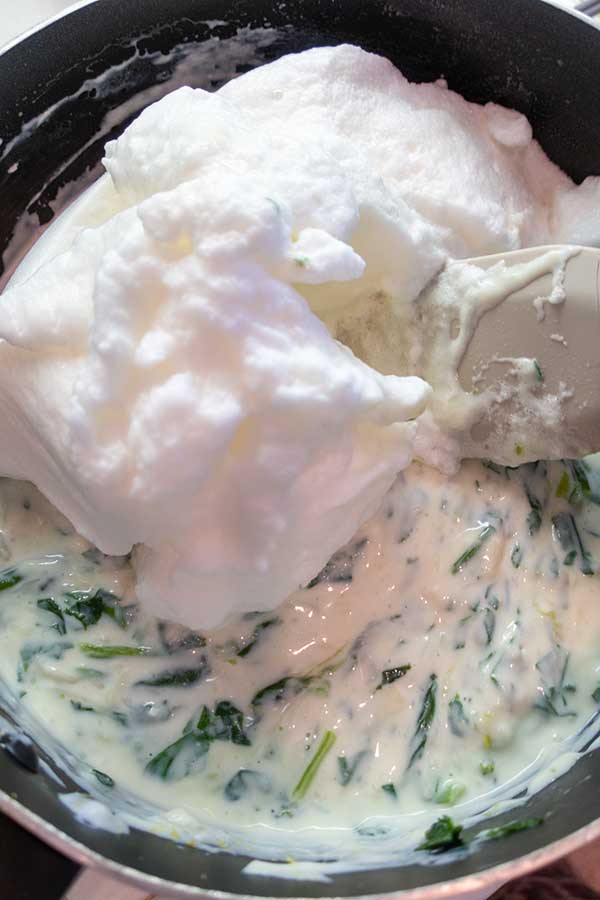 spinach and egg whites filling